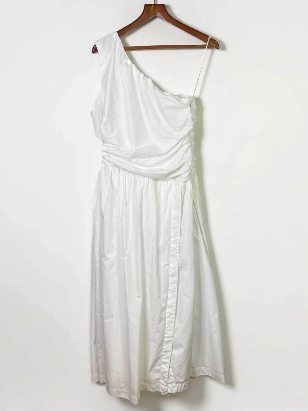 Abercrombie & Fitch White One-Shoulder Maxi Dress